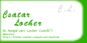 csatar locher business card